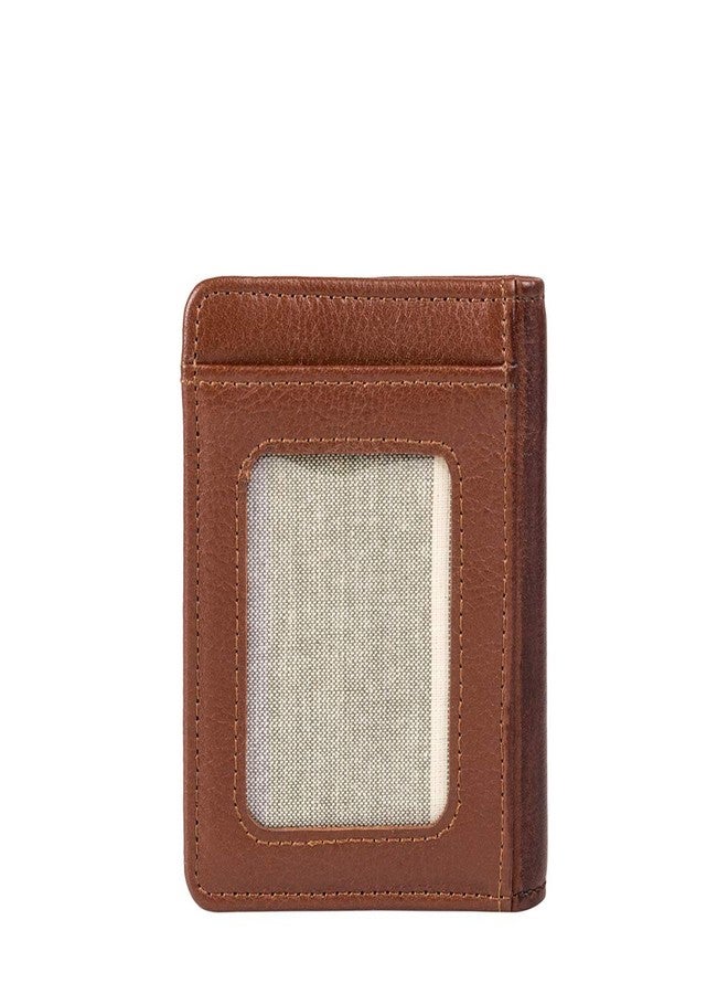 هاي ديزاين حافظة بطاقات رجالية من الجلد البني الفاتح من هايدساين، مناسبة لفصلي الخريف والشتاء (8903439781453) - Image 2